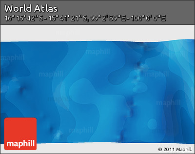 Political 3D Map of the Area around 15° 58' 32" S, 99° 31' 30" E