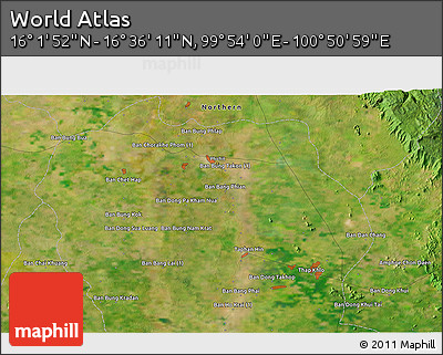 Satellite 3D Map of the Area around 16° 19' 2" N, 100° 22' 30" E