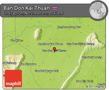 Physical 3D Map of Ban Don Kai Thuan