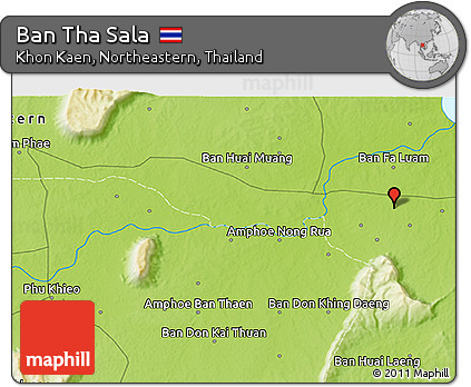 Physical 3D Map of Ban Tha Sala