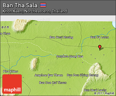 Physical 3D Map of Ban Tha Sala