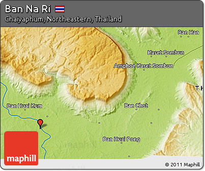 Physical 3D Map of Ban Na Ri
