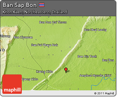 Physical 3D Map of Ban Sap Bon
