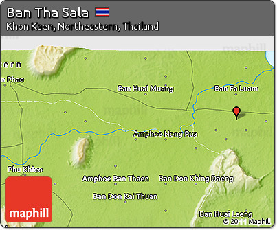 Physical 3D Map of Ban Tha Sala