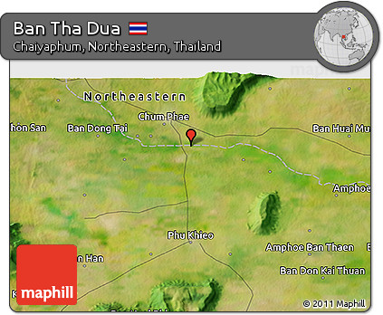 Satellite 3D Map of Ban Tha Dua