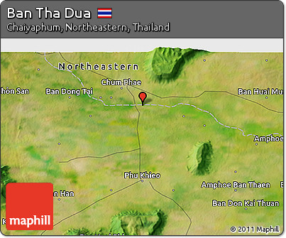 Satellite 3D Map of Ban Tha Dua