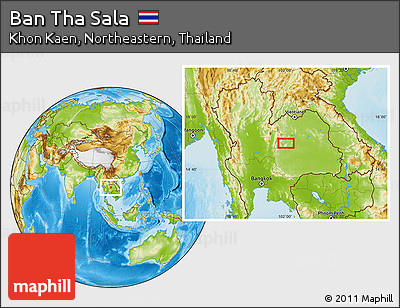 Physical Location Map of Ban Tha Sala