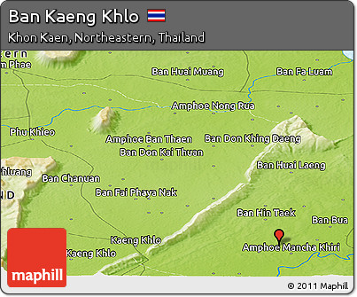 Physical Panoramic Map of Ban Kaeng Khlo
