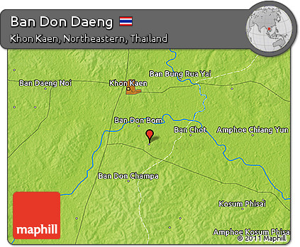 Physical 3D Map of Ban Don Daeng