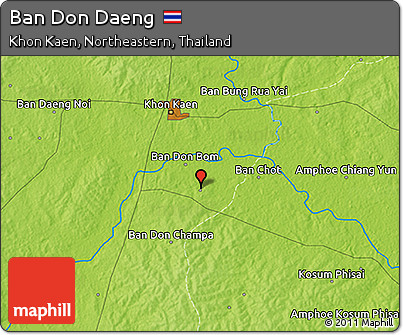 Physical 3D Map of Ban Don Daeng