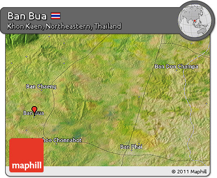 Satellite 3D Map of Ban Bua