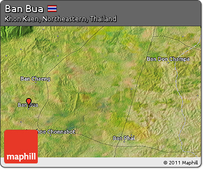 Satellite 3D Map of Ban Bua