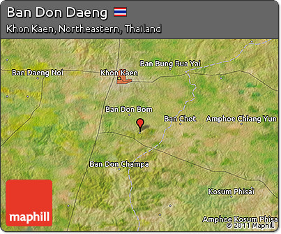 Satellite 3D Map of Ban Don Daeng