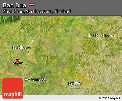 Satellite 3D Map of Ban Bua