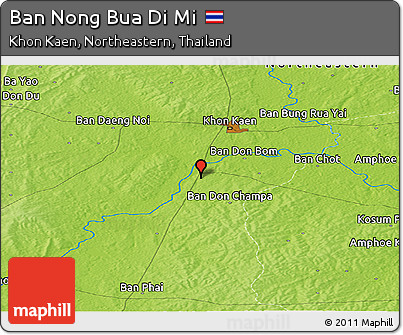 Physical Panoramic Map of Ban Nong Bua Di Mi