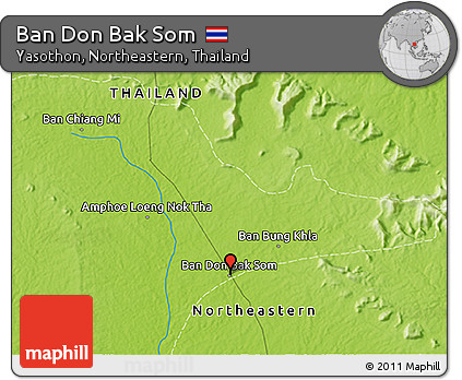 Physical 3D Map of Ban Don Bak Som