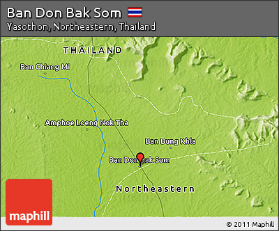 Physical 3D Map of Ban Don Bak Som