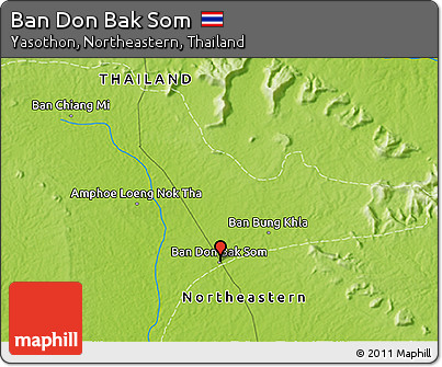 Physical 3D Map of Ban Don Bak Som
