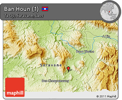 Physical 3D Map of Ban Houn (1)