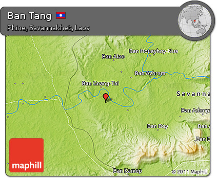 Physical 3D Map of Ban Tang