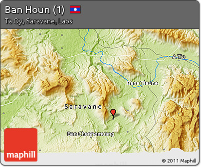 Physical 3D Map of Ban Houn (1)