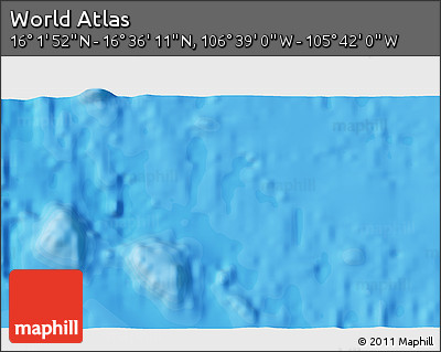 Political 3D Map of the Area around 16° 19' 2" N, 106° 10' 30" W