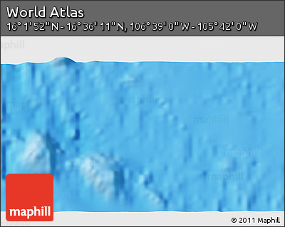 Shaded Relief 3D Map of the Area around 16° 19' 2" N, 106° 10' 30" W