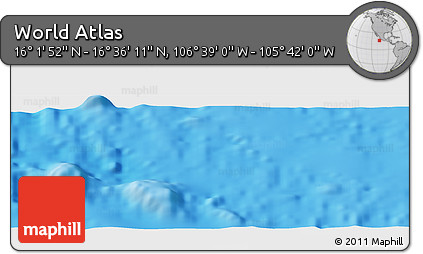 Shaded Relief Panoramic Map of the Area around 16° 19' 2" N, 106° 10' 30" W
