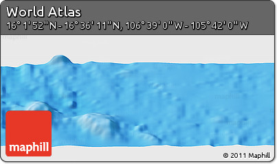 Shaded Relief Panoramic Map of the Area around 16° 19' 2" N, 106° 10' 30" W