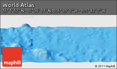 Shaded Relief Panoramic Map of the Area around 16° 19' 2" N, 106° 10' 30" W