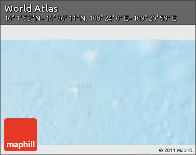 Physical 3D Map of the Area around 16° 19' 2" N, 108° 52' 30" E