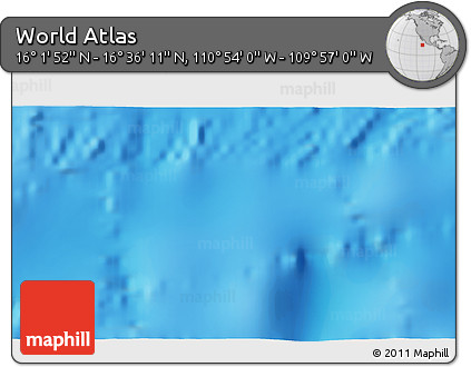 Physical 3D Map of the Area around 16° 19' 2" N, 110° 25' 30" W