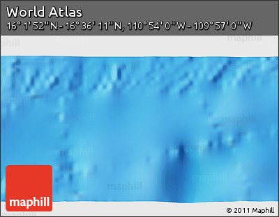 Physical 3D Map of the Area around 16° 19' 2" N, 110° 25' 30" W