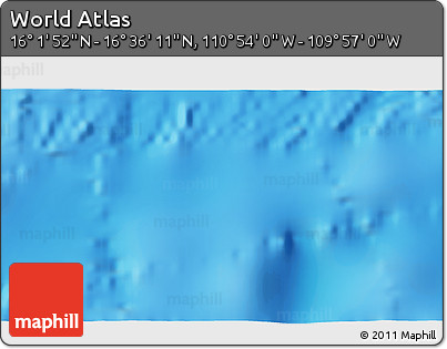 Physical 3D Map of the Area around 16° 19' 2" N, 110° 25' 30" W