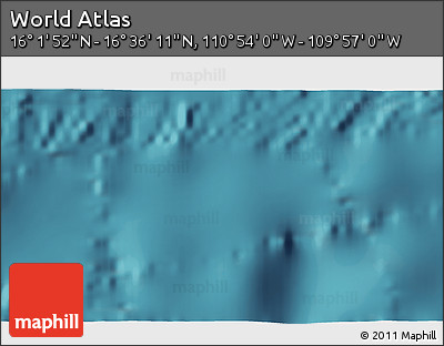 Satellite 3D Map of the Area around 16° 19' 2" N, 110° 25' 30" W