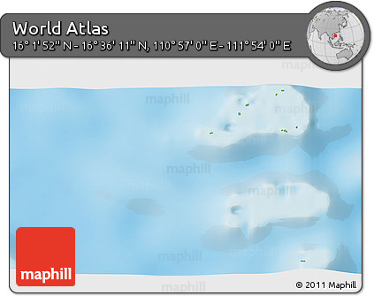 Physical 3D Map of the Area around 16° 19' 2" N, 111° 25' 30" E
