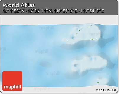 Physical 3D Map of the Area around 16° 19' 2" N, 111° 25' 30" E
