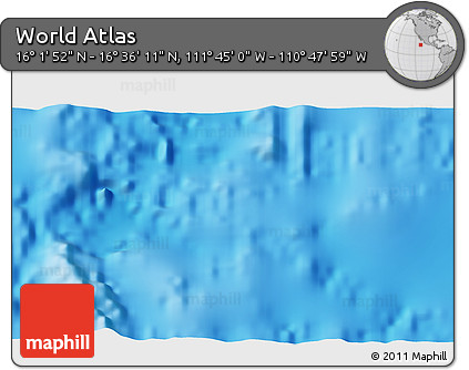 Physical 3D Map of the Area around 16° 19' 2" N, 111° 16' 30" W