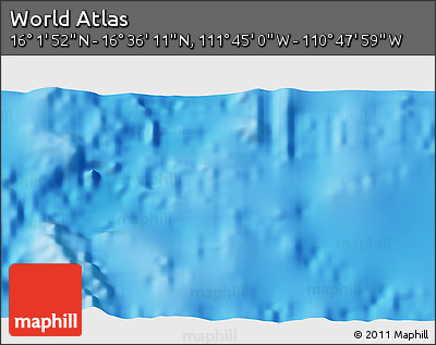 Physical 3D Map of the Area around 16° 19' 2" N, 111° 16' 30" W