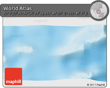 Shaded Relief 3D Map of the Area around 16° 19' 2" N, 112° 16' 30" E
