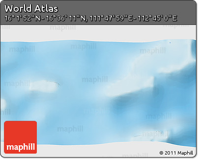 Shaded Relief 3D Map of the Area around 16° 19' 2" N, 112° 16' 30" E