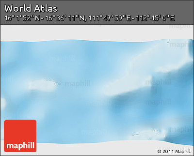 Shaded Relief 3D Map of the Area around 16° 19' 2" N, 112° 16' 30" E