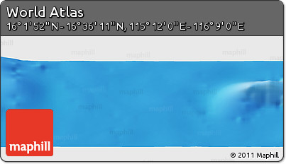 Physical Panoramic Map of the Area around 16° 19' 2" N, 115° 40' 30" E