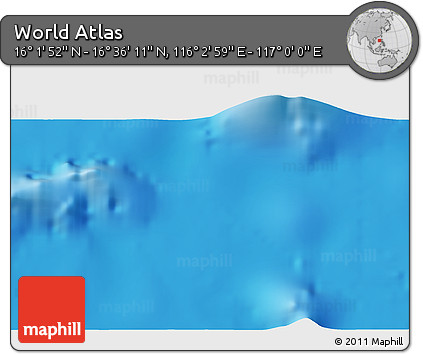 Physical 3D Map of the Area around 16° 19' 2" N, 116° 31' 30" E