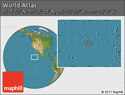 Satellite Location Map of the Area around 16° 19' 2" N, 116° 22' 30" W