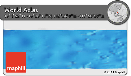Physical Panoramic Map of the Area around 16° 19' 2" N, 117° 22' 30" E