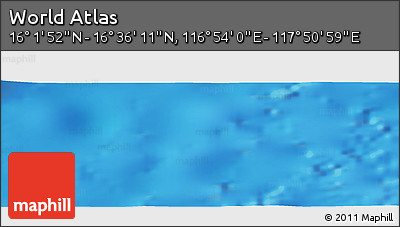 Physical Panoramic Map of the Area around 16° 19' 2" N, 117° 22' 30" E