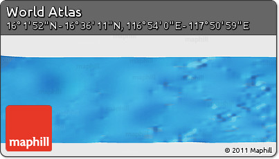 Physical Panoramic Map of the Area around 16° 19' 2" N, 117° 22' 30" E
