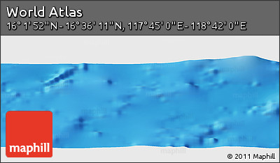 Physical Panoramic Map of the Area around 16° 19' 2" N, 118° 13' 29" E