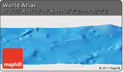 Physical Panoramic Map of the Area around 16° 19' 2" N, 118° 13' 29" E